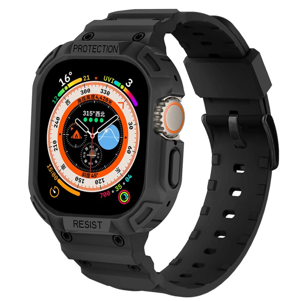 Vildt sejt Apple Watch Ultra Silikone Rem - Sort#serie_5