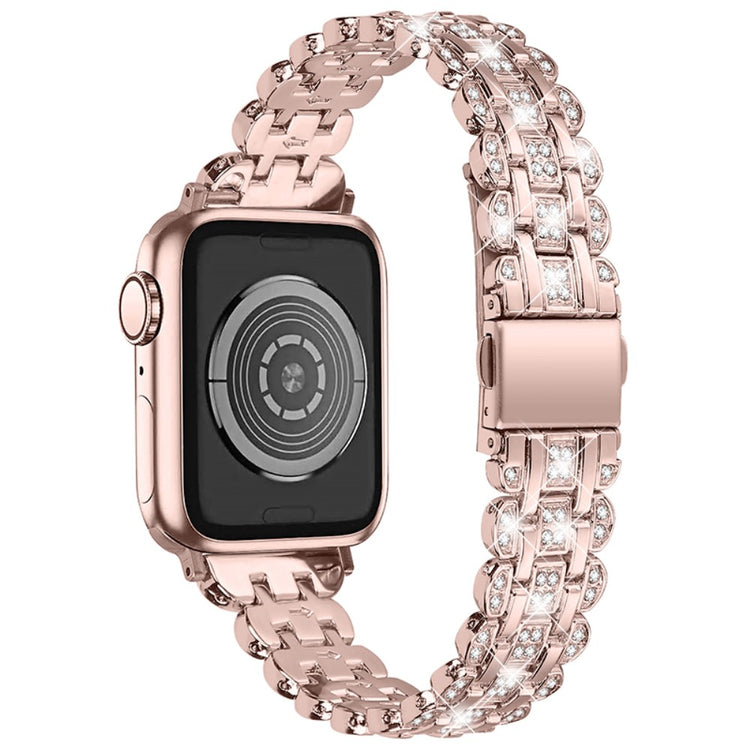 Super kønt Universal Apple Metal og Rhinsten Rem - Pink#serie_1