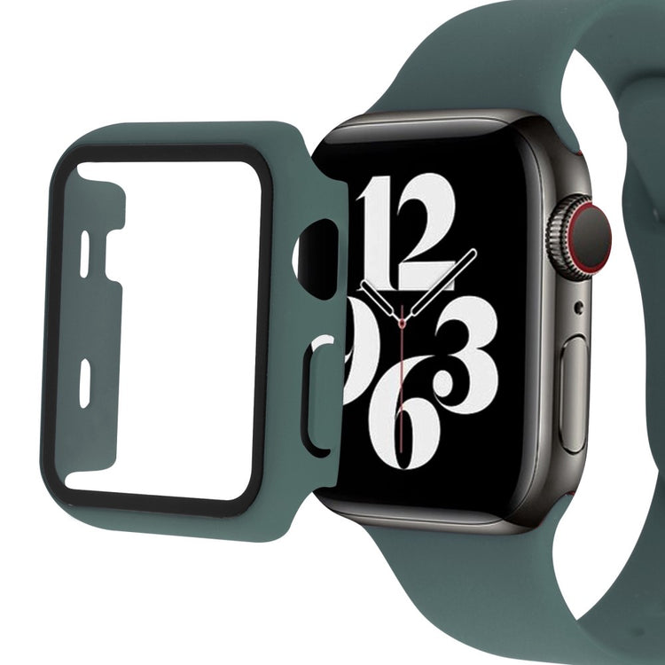 Apple Watch Series 8 (41mm) / Apple Watch Series 7 41mm Plastik Rem med Cover og Hærdet Glas - Grøn#serie_2