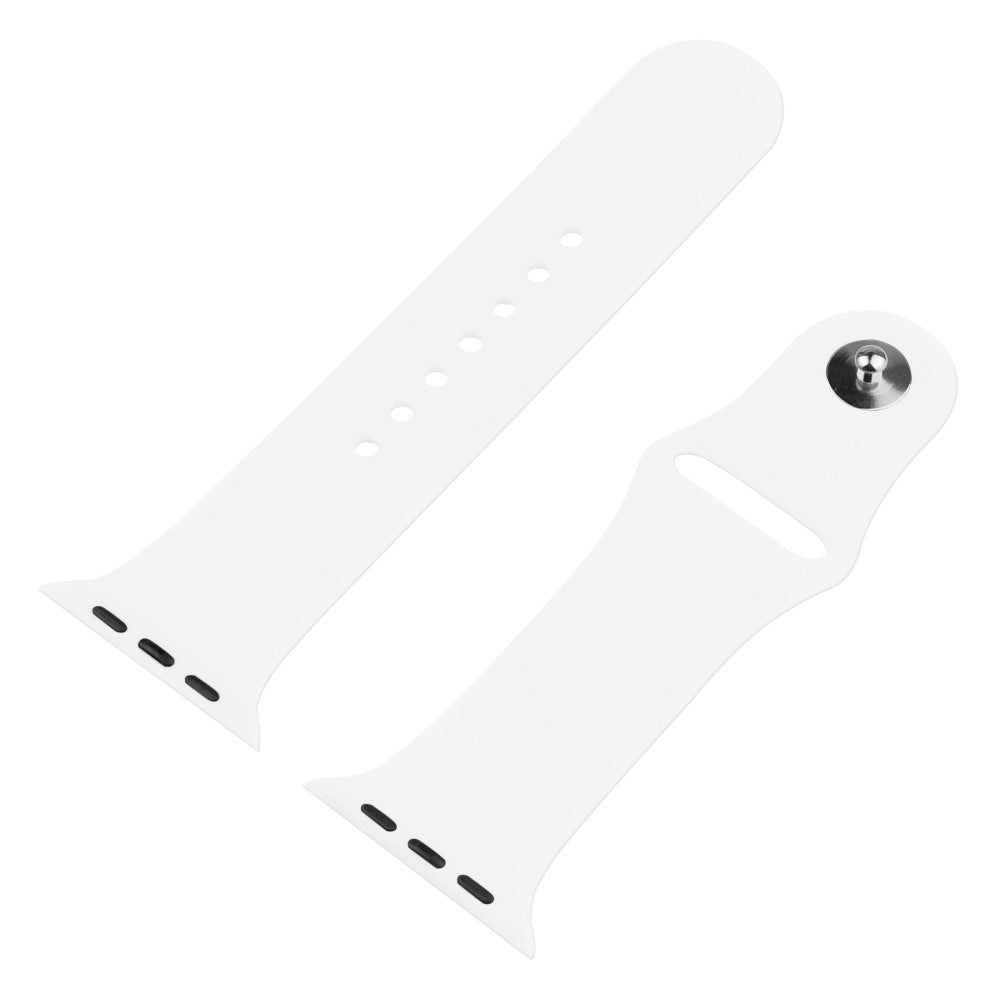 Apple Watch Series 8 (41mm) / Apple Watch Series 7 41mm Plastik Rem med Cover og Hærdet Glas - Hvid#serie_7