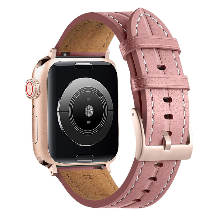 Super nydelig Universal Apple Ægte læder Rem - Pink#serie_6