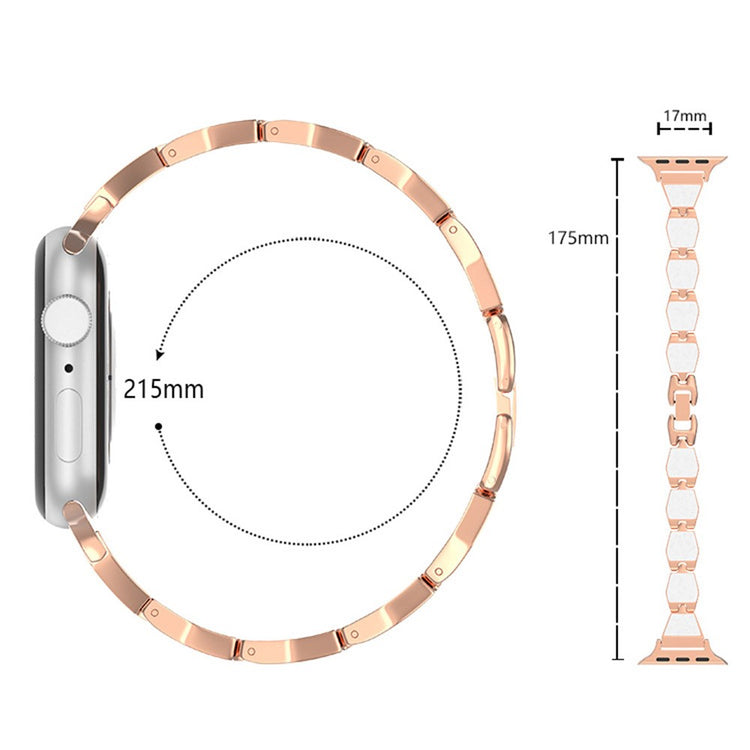 Rigtigt pænt Universal Apple Metal og  Rhinsten Urrem - Pink#serie_2