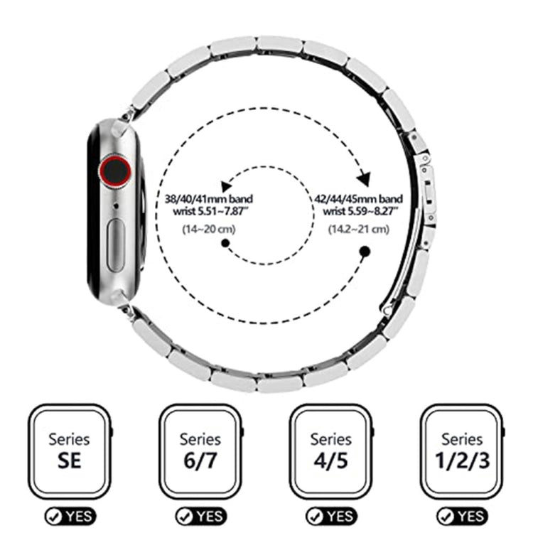 Helt vildt flot Universal Apple Metal Urrem - Sølv#serie_4