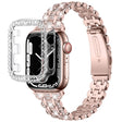 Mega Modny Apple Watch Series 7 45mm Metal I Stras Pasek