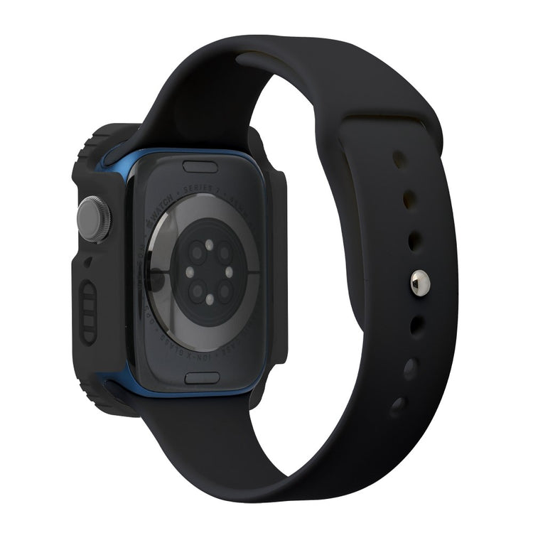 Flot Apple Watch Series 8 (45mm) / Apple Watch Series 7 45mm Cover med Skærmbeskytter i Plastik og Hærdet Glas - Sort#serie_1