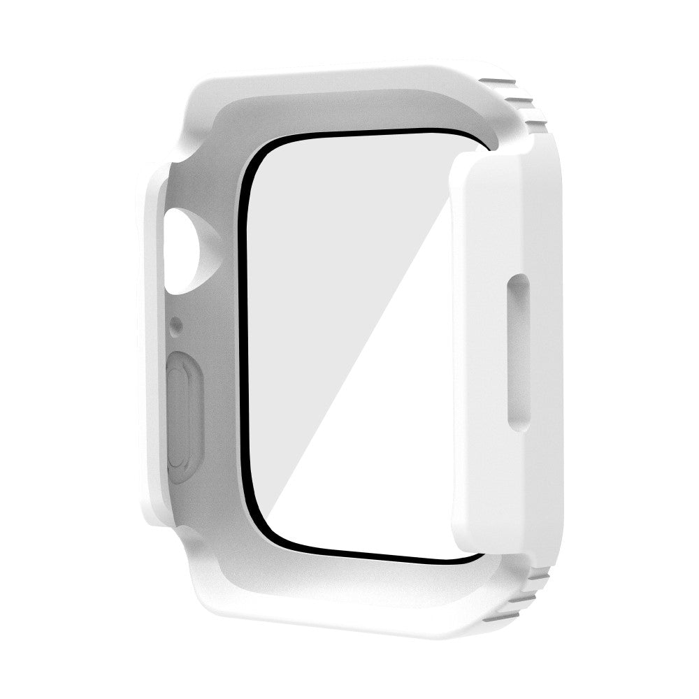 Flot Apple Watch Series 8 (45mm) / Apple Watch Series 7 45mm Cover med Skærmbeskytter i Plastik og Hærdet Glas - Hvid#serie_2