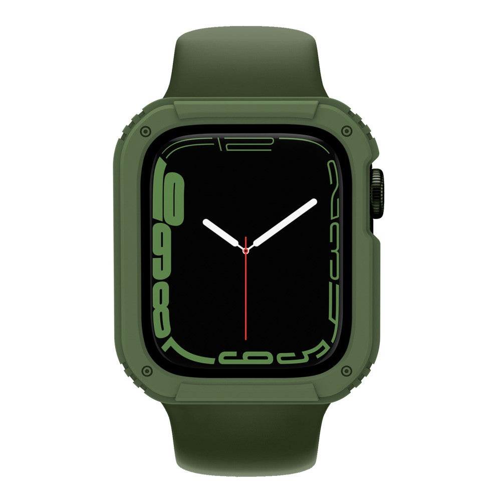 Flot Apple Watch Series 8 (45mm) / Apple Watch Series 7 45mm Cover med Skærmbeskytter i Plastik og Hærdet Glas - Grøn#serie_3