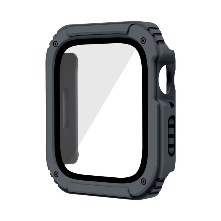 Flot Apple Watch Series 8 (45mm) / Apple Watch Series 7 45mm Cover med Skærmbeskytter i Plastik og Hærdet Glas - Sølv#serie_4