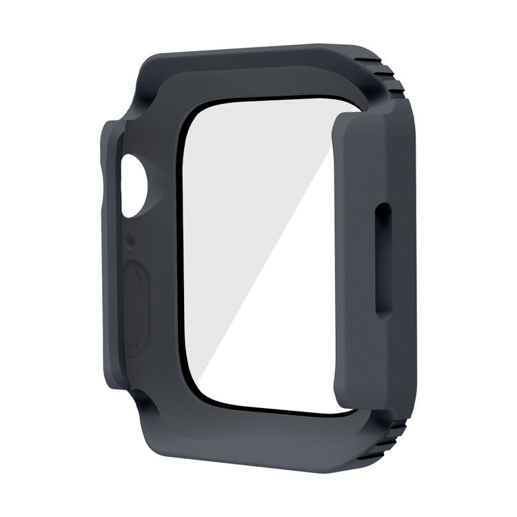 Flot Apple Watch Series 8 (45mm) / Apple Watch Series 7 45mm Cover med Skærmbeskytter i Plastik og Hærdet Glas - Sølv#serie_4