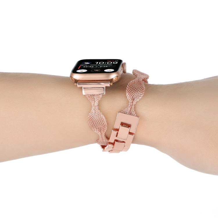 Mega Hårdfør Metal Universal Rem passer til Apple Smartwatch - Pink#serie_1