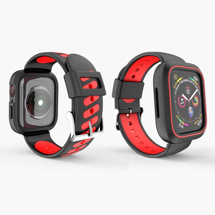 Vildt kønt Apple Watch Series 1-3 42mm Silikone Rem - Rød#serie_3