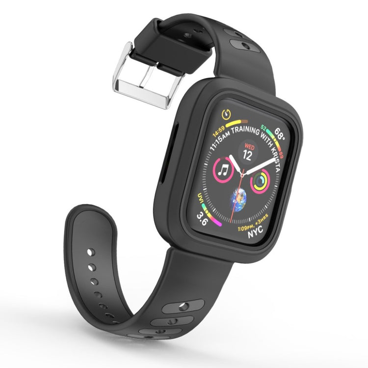 Vildt kønt Apple Watch Series 1-3 42mm Silikone Rem - Sort#serie_4