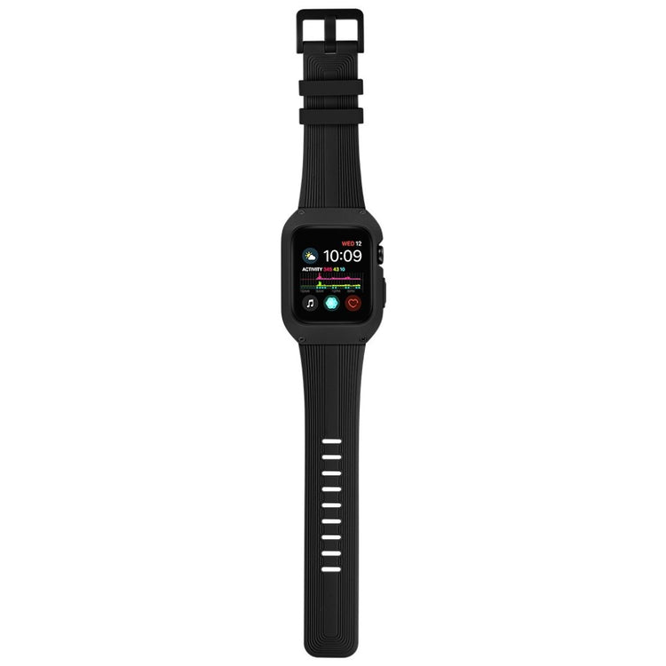 Vildt nydelig Apple Watch Series 1-3 42mm Silikone Rem - Sort#serie_1