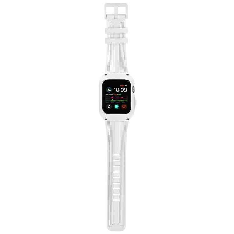 Vildt nydelig Apple Watch Series 1-3 42mm Silikone Rem - Hvid#serie_2