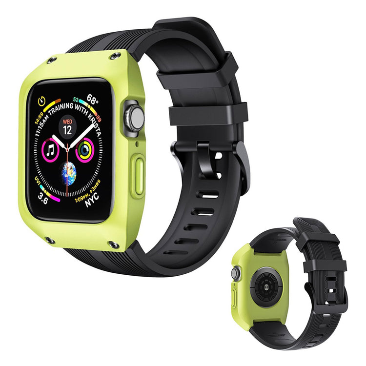 Vildt nydelig Apple Watch Series 1-3 42mm Silikone Rem - Sort#serie_4