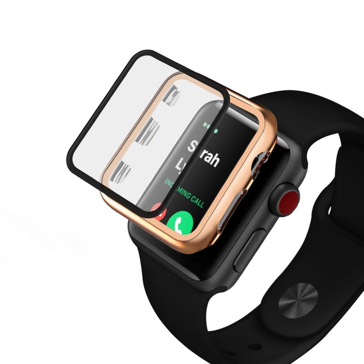 Alle Tiders Apple Watch Series 1-3 42mm Cover med Skærmbeskytter i Hærdet Glas - Gennemsigtig#serie_7