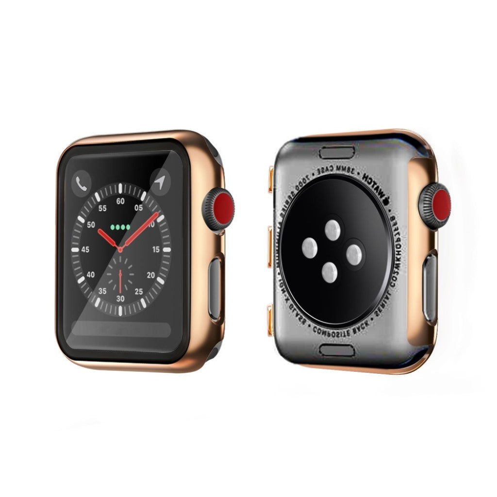 Alle Tiders Apple Watch Series 1-3 42mm Cover med Skærmbeskytter i Hærdet Glas - Gennemsigtig#serie_7