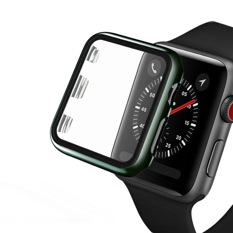 Alle Tiders Apple Watch Series 1-3 42mm Cover med Skærmbeskytter i Hærdet Glas - Grøn#serie_9