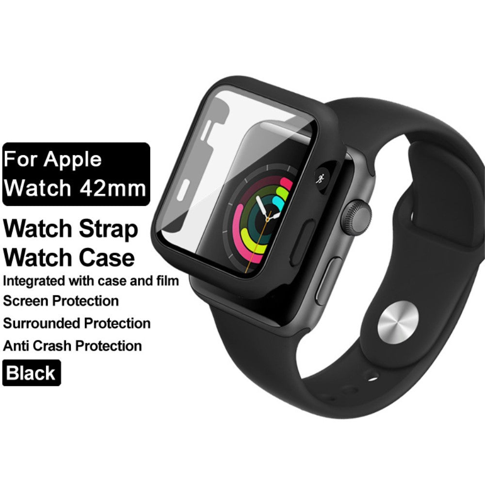 Apple Watch Series 1-3 42mm Silikone Cover med Rem - Gennemsigtig#serie_1