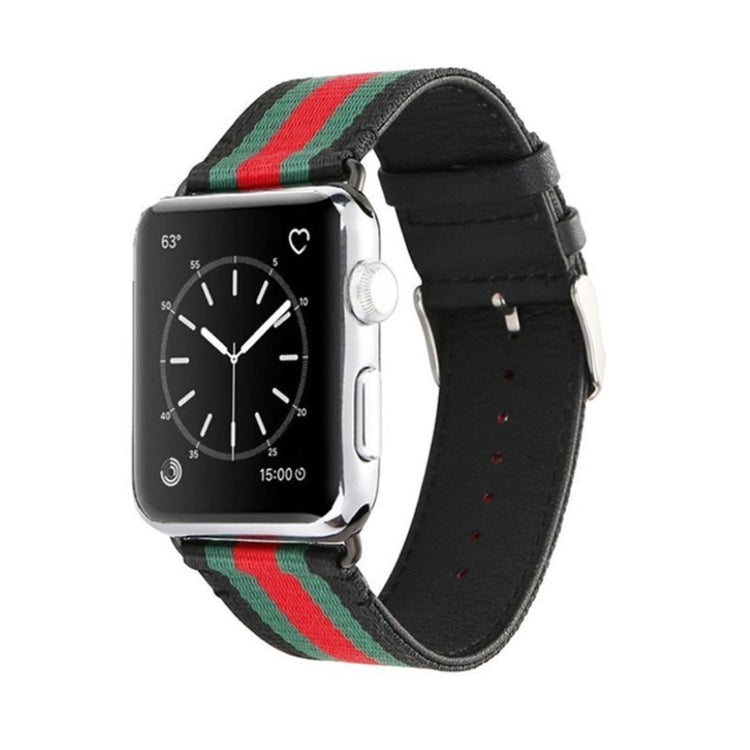 Meget hårdfør Apple Watch Series 1-3 38mm Nylon Rem - Sort#serie_1