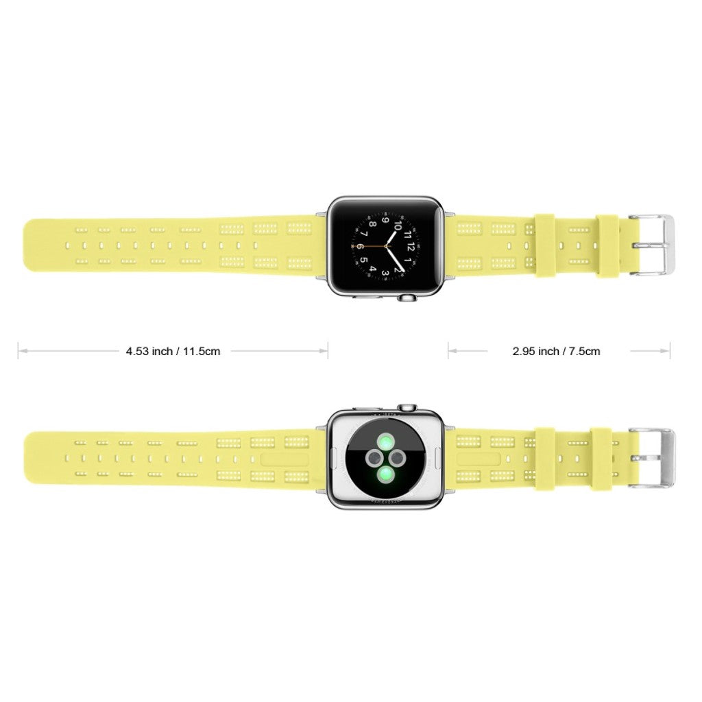 Meget komfortabel Apple Watch Series 1-3 38mm Silikone Rem - Grøn#serie_2