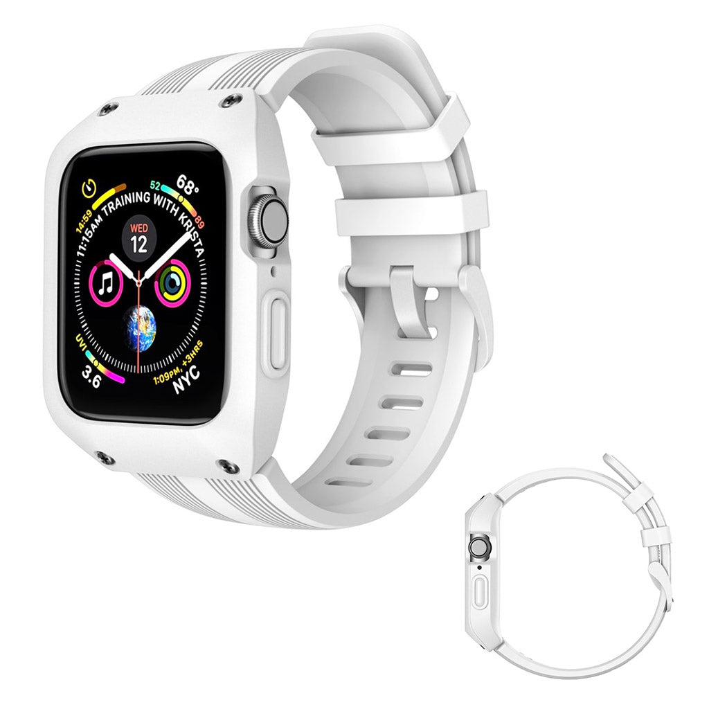 Meget fint Apple Watch Series 1-3 38mm Silikone Rem - Hvid#serie_2