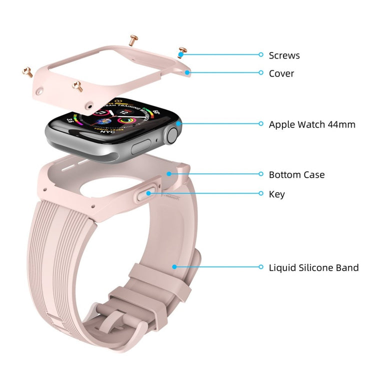 Meget fint Apple Watch Series 1-3 38mm Silikone Rem - Pink#serie_3