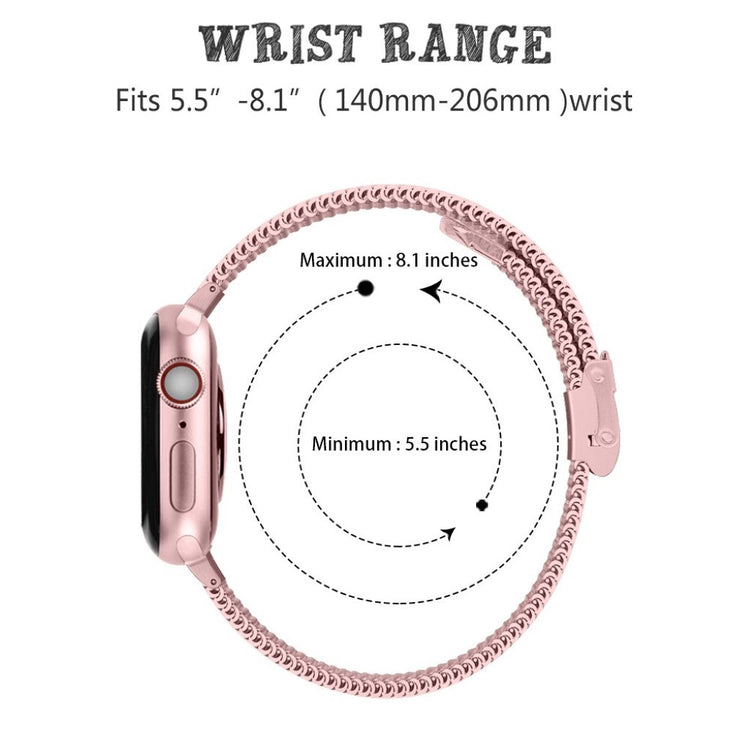 Stilren Apple Watch Series 1-3 38mm Metal Rem - Pink#serie_4