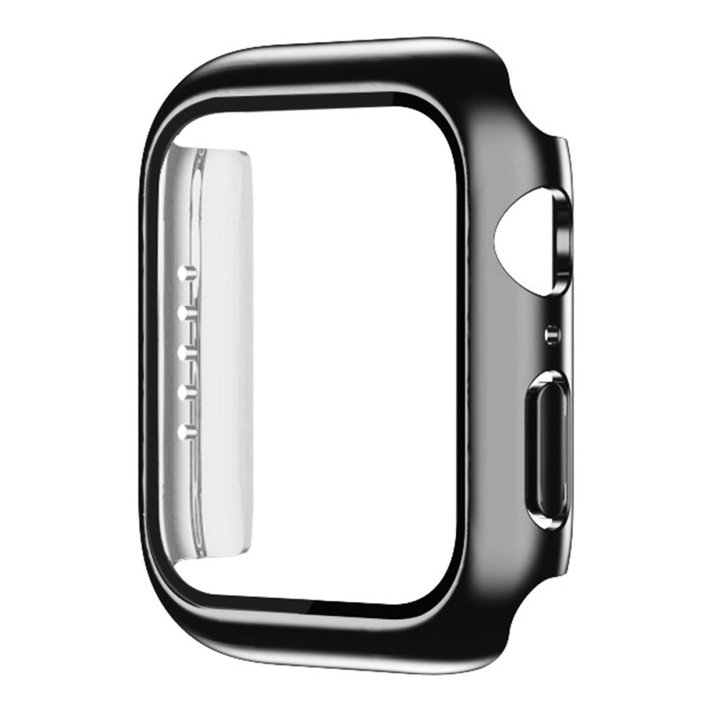 Meget Fed Apple Watch Series 1-3 38mm Cover med Skærmbeskytter i Plastik og Hærdet Glas - Sort#serie_1