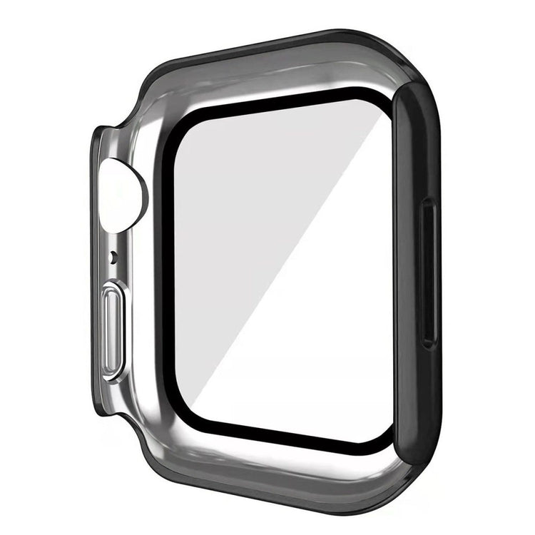 Meget Fed Apple Watch Series 1-3 38mm Cover med Skærmbeskytter i Plastik og Hærdet Glas - Blå#serie_5