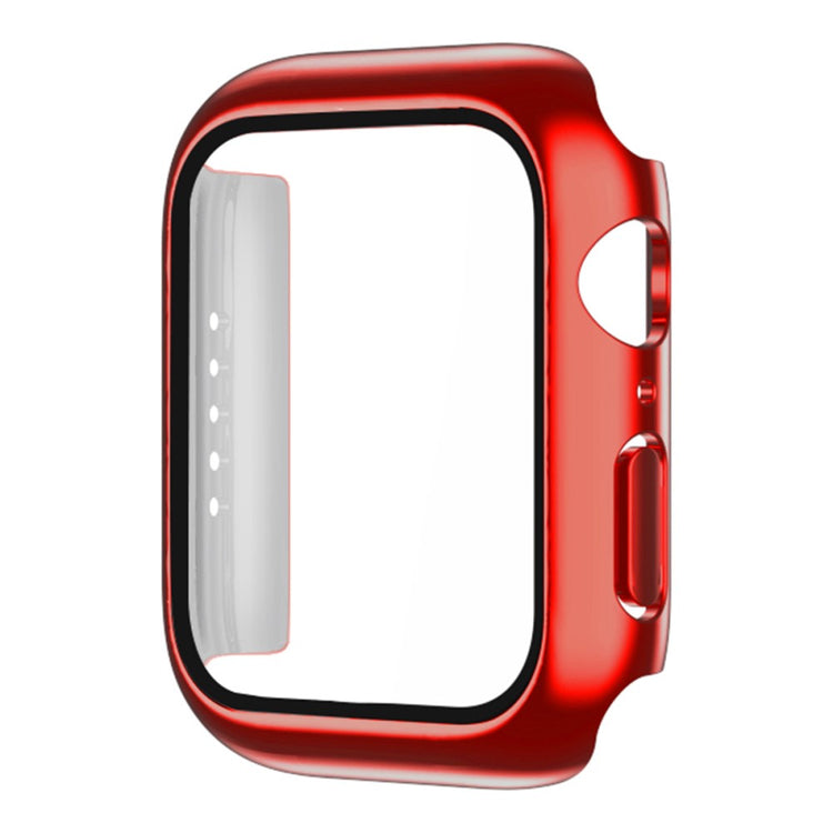 Meget Fed Apple Watch Series 1-3 38mm Cover med Skærmbeskytter i Plastik og Hærdet Glas - Rød#serie_7