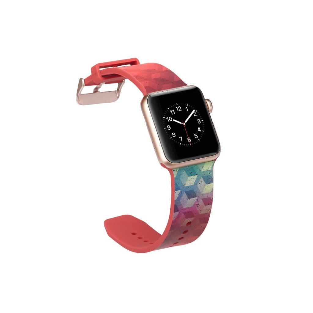 Meget slidstærk Apple Watch Series 4 40mm Silikone Rem - Flerfarvet#serie_12