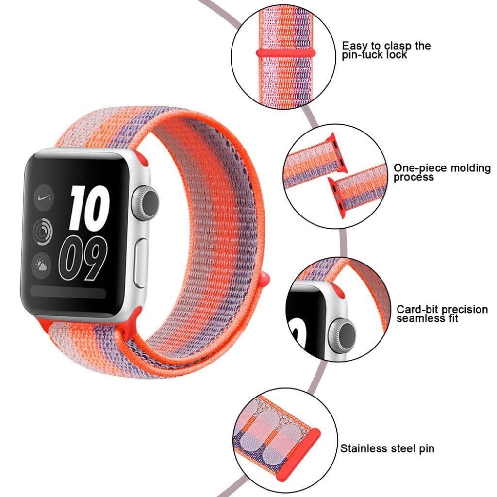 Meget sejt Apple Watch Series 4 40mm Nylon Rem - Orange#serie_5