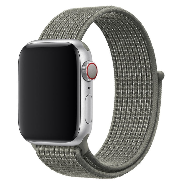 Rigtigt holdbart Apple Watch Series 4 40mm Nylon Rem - Sølv#serie_6