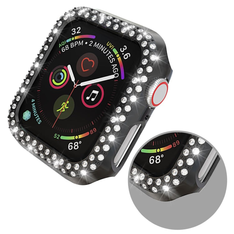 Vildt Godt Apple Watch Series 4 40mm Plastik og Rhinsten Cover - Sort#serie_1