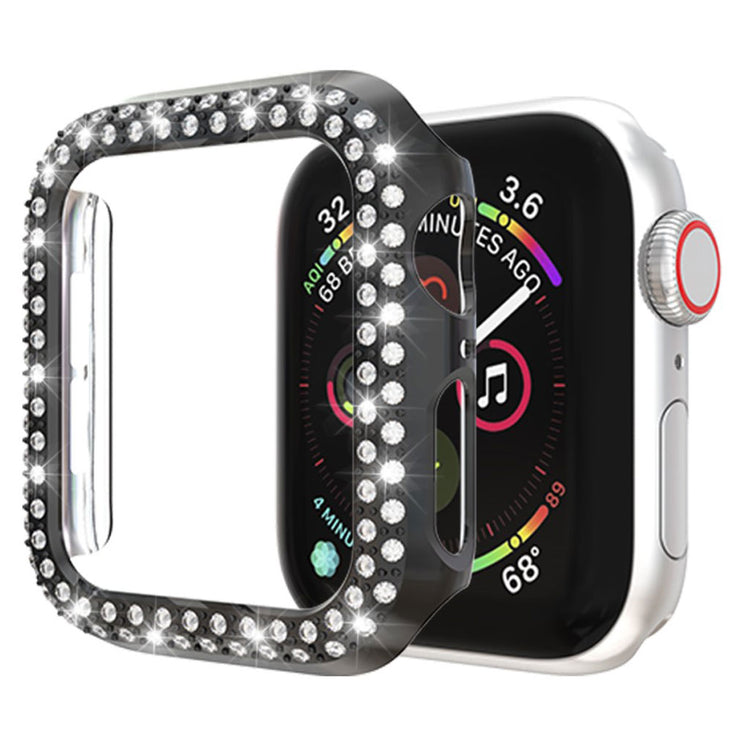 Vildt Godt Apple Watch Series 4 40mm Plastik og Rhinsten Cover - Sort#serie_1