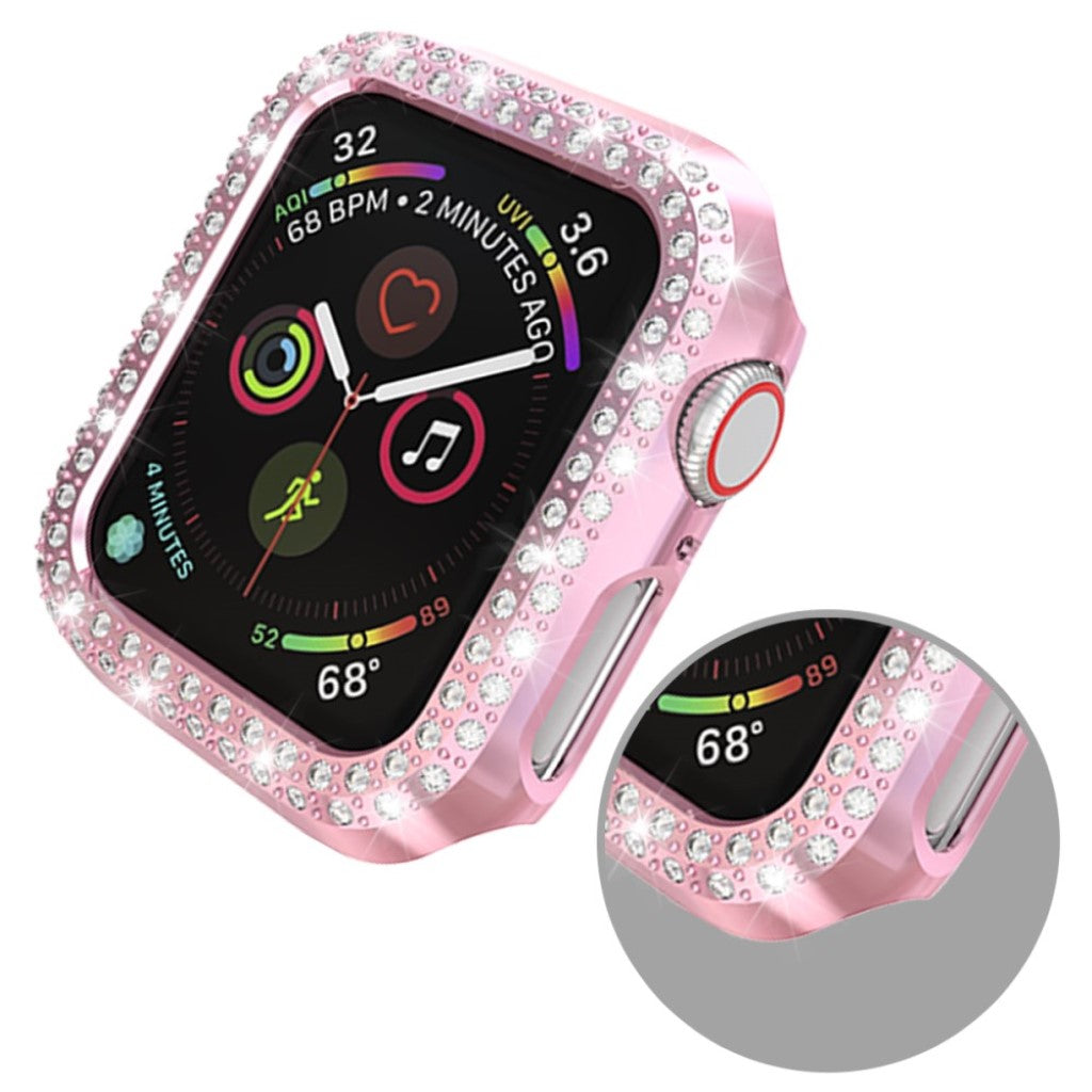 Vildt Godt Apple Watch Series 4 40mm Plastik og Rhinsten Cover - Pink#serie_3