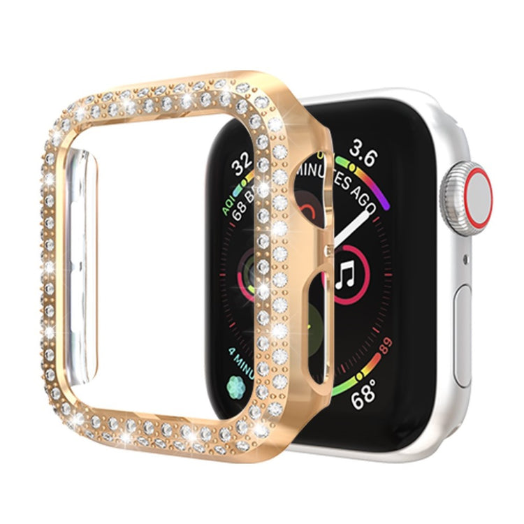 Vildt Godt Apple Watch Series 4 40mm Plastik og Rhinsten Cover - Guld#serie_4