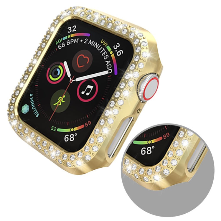 Vildt Godt Apple Watch Series 4 40mm Plastik og Rhinsten Cover - Guld#serie_5