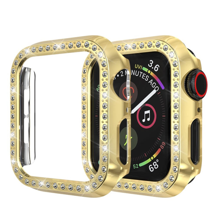 Super Pænt Apple Watch Series 4 40mm Plastik og Rhinsten Cover - Guld#serie_5