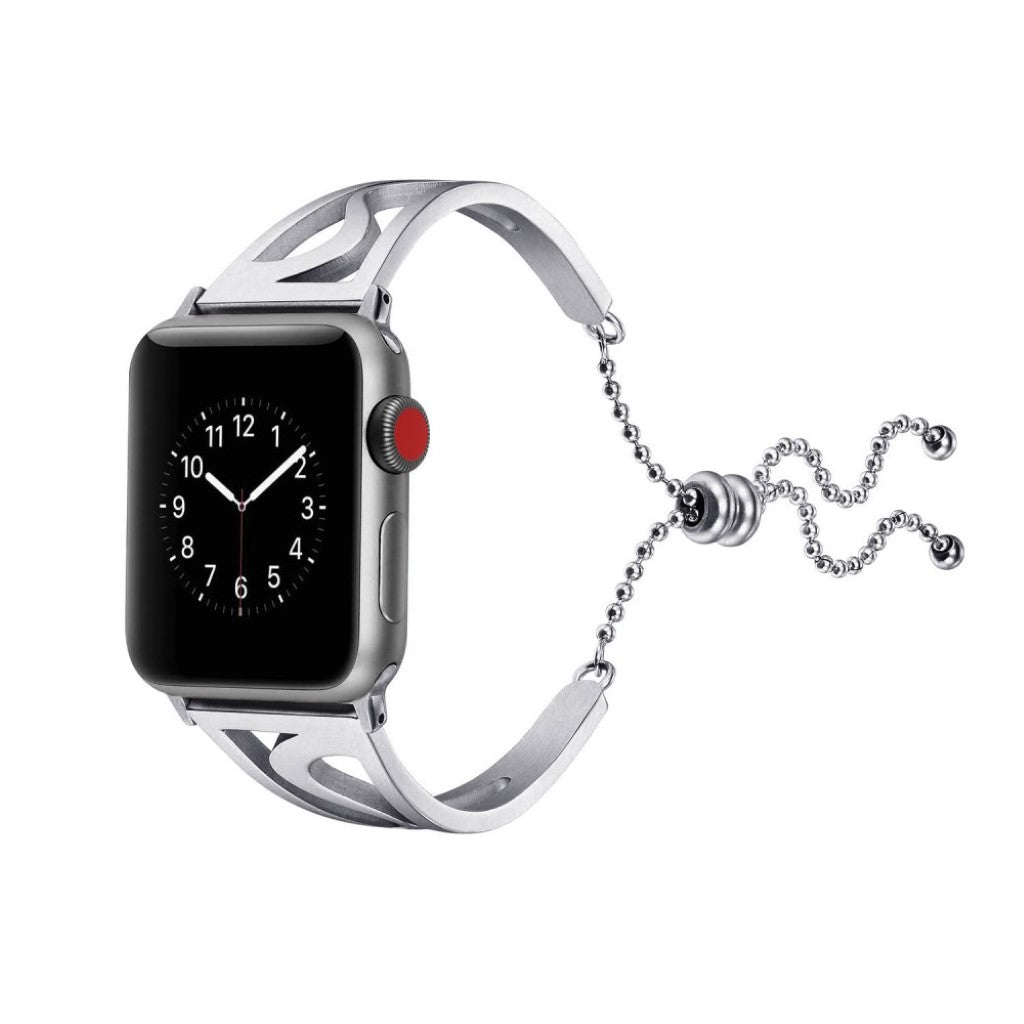 Meget holdbart Apple Watch Series 4 44mm Metal Rem - Sølv#serie_7