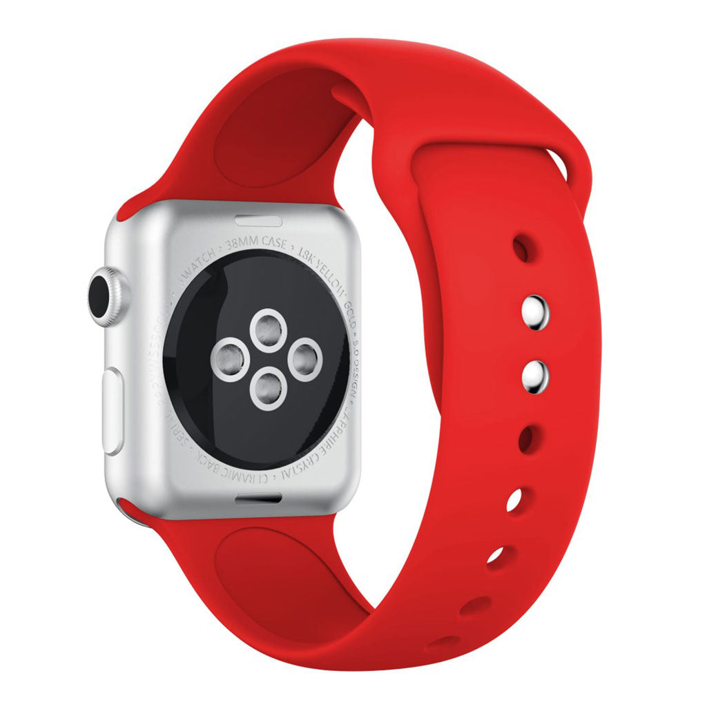 Super fantastisk Apple Watch Series 4 44mm Silikone Rem - Rød#serie_4