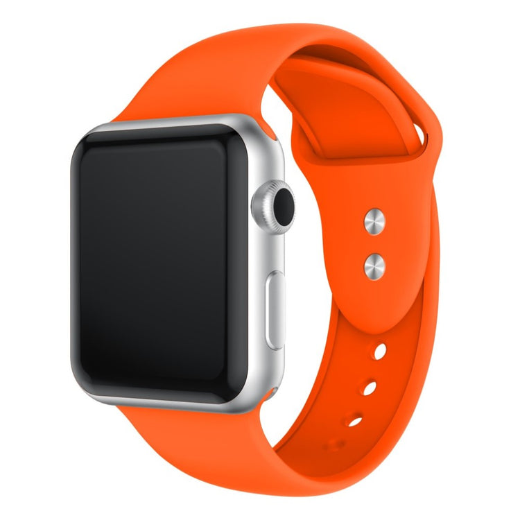 Super fantastisk Apple Watch Series 4 44mm Silikone Rem - Orange#serie_7