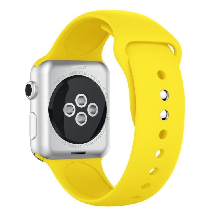 Super fantastisk Apple Watch Series 4 44mm Silikone Rem - Gul#serie_8