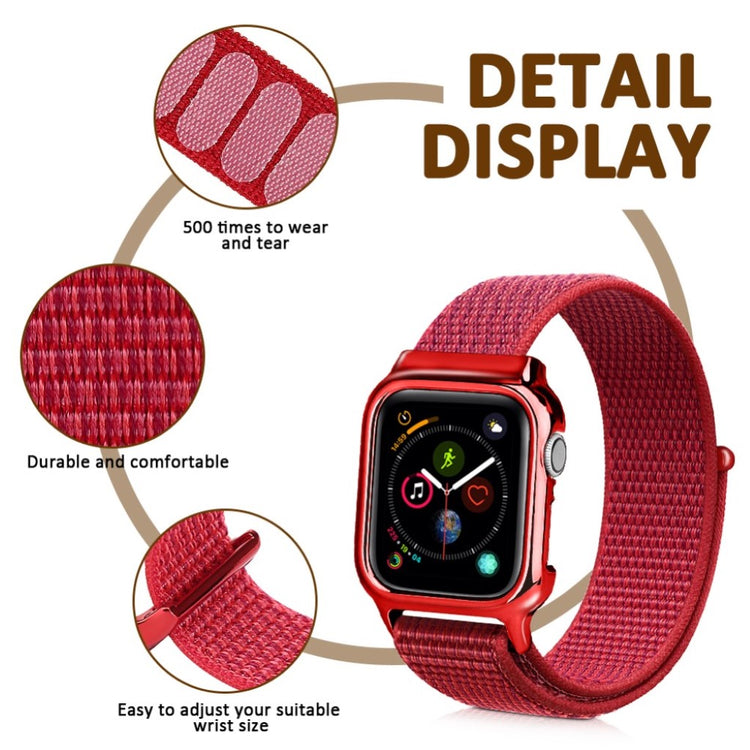 Meget flot Apple Watch Series 4 44mm Nylon Rem - Rød#serie_2