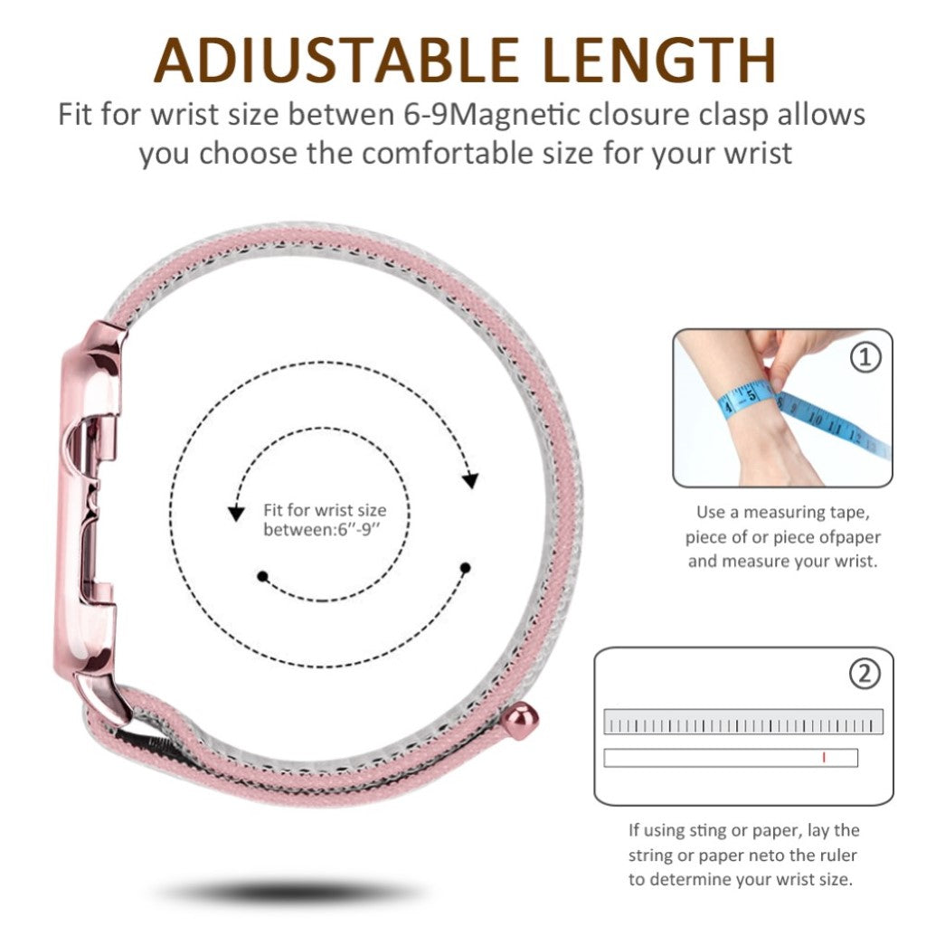 Meget flot Apple Watch Series 4 44mm Nylon Rem - Pink#serie_3