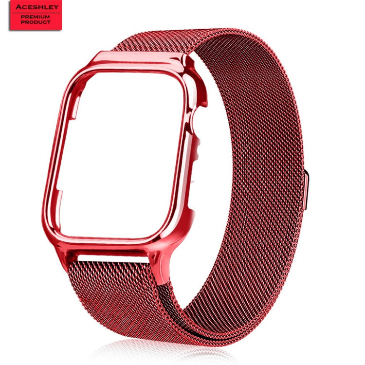 Glimrende Apple Watch Series 4 44mm Metal Rem - Rød#serie_3