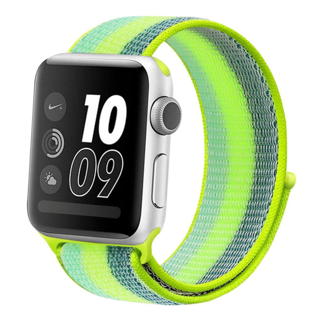 Helt vildt flot Apple Watch Series 4 44mm Nylon Rem - Grøn#serie_1