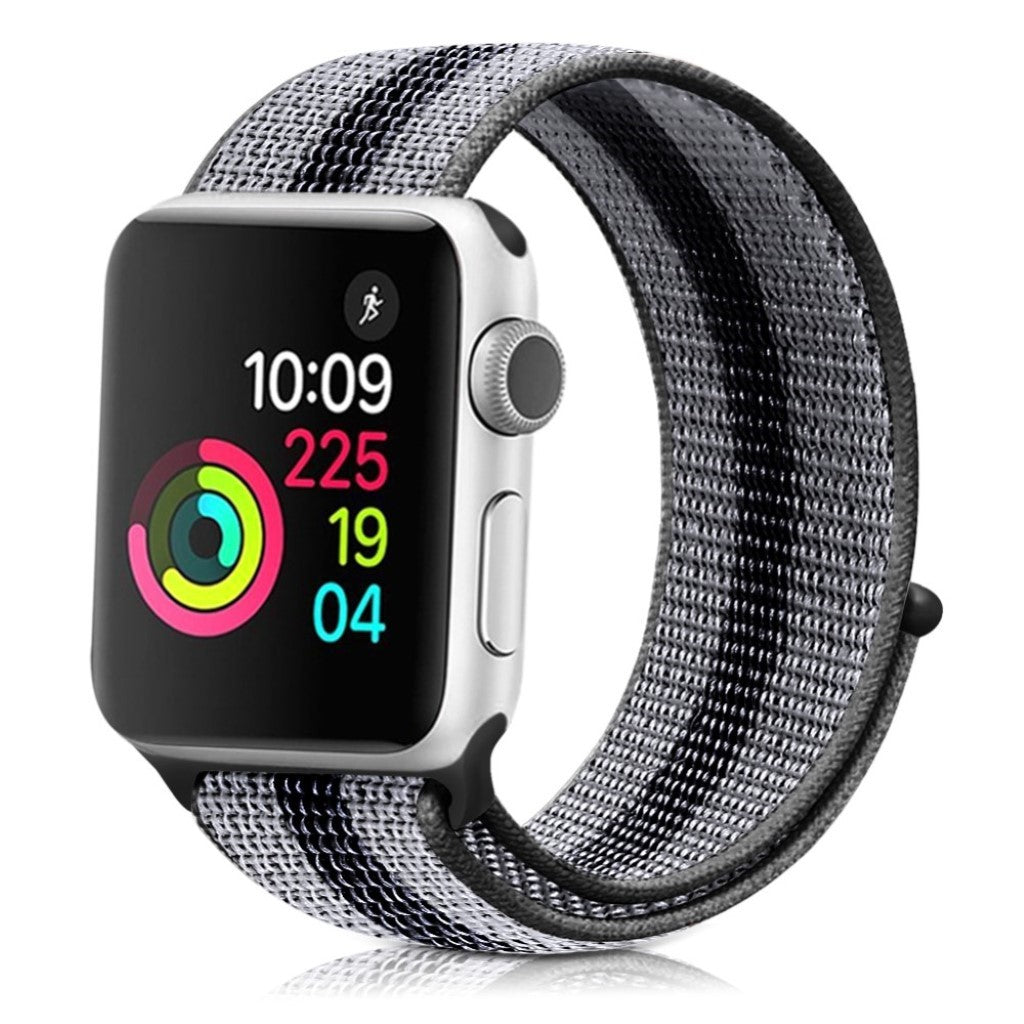 Helt vildt flot Apple Watch Series 4 44mm Nylon Rem - Sort#serie_6