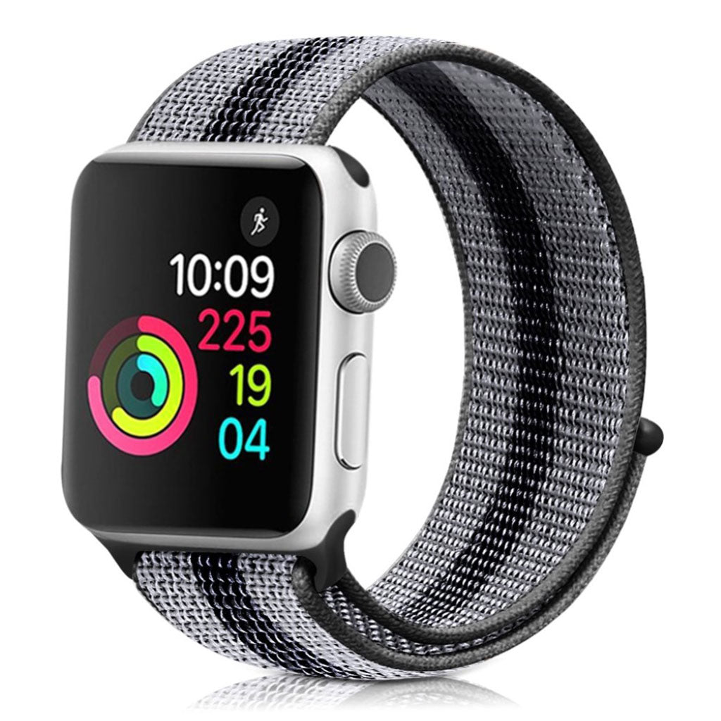 Helt vildt flot Apple Watch Series 4 44mm Nylon Rem - Sort#serie_6